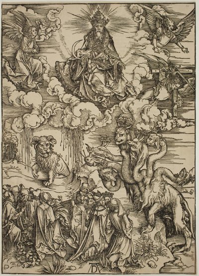 Das Tier mit zwei Hörnern wie ein Lamm von Albrecht Dürer