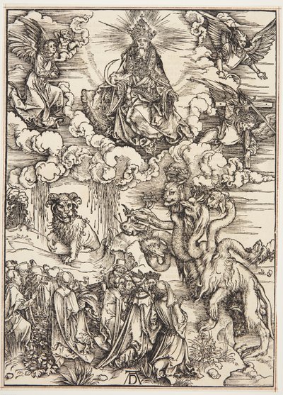 Das Tier mit zwei Hörnern wie ein Lamm von Albrecht Dürer