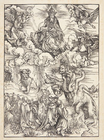 Das Tier mit zwei Hörnern wie ein Lamm von Albrecht Dürer