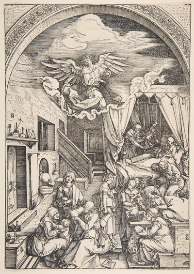 Die Geburt der Jungfrau, aus Das Leben der Jungfrau von Albrecht Dürer