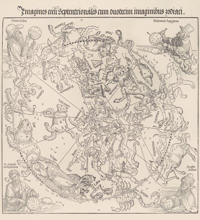 Die Himmelskarte - Nördliche Hemisphäre von Albrecht Dürer