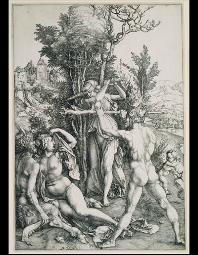 Der Kampf von Tugend und Vergnügen in Anwesenheit von Herkules von Albrecht Dürer