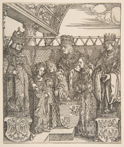 Der Kongress der Fürsten in Wien, aus dem Triumphbogen von Kaiser Maximilian I., 1515 von Albrecht Dürer