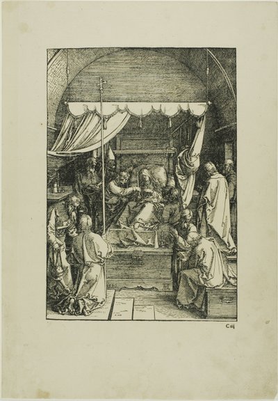 Der Tod der Jungfrau, aus Das Leben der Jungfrau von Albrecht Dürer