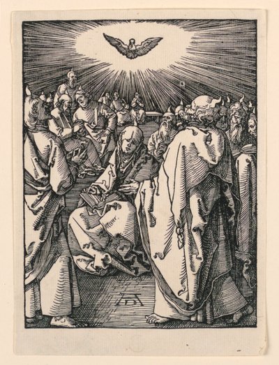 Der Abstieg des Heiligen Geistes (Pfingsten), aus der Kleinen Passion Serie von Albrecht Dürer