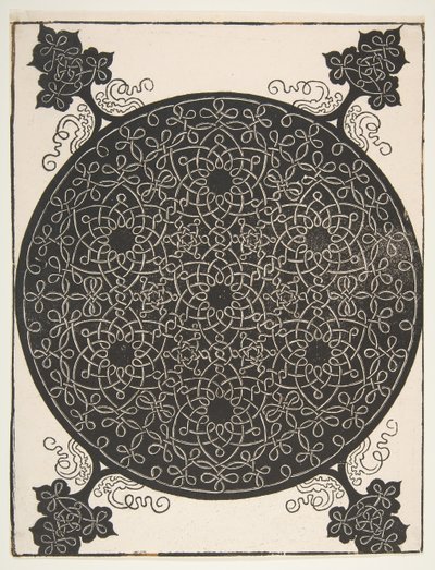 Der fünfte Knoten. Verschlungener Rundel mit sieben sechszackigen Sternen, vor 1521 von Albrecht Dürer
