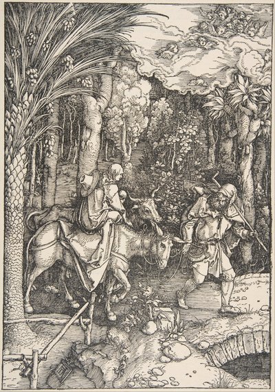 Die Flucht nach Ägypten, aus Das Leben der Jungfrau, lateinische Ausgabe, 1511 von Albrecht Dürer