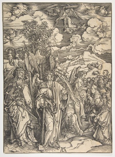 Die vier Engel, die die Winde halten, aus Die Apokalypse, deutsche Ausgabe, 1498, ca. 1498 von Albrecht Dürer