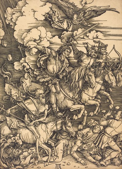 Die vier Reiter, wahrscheinlich ca. 1496-1498 von Albrecht Dürer
