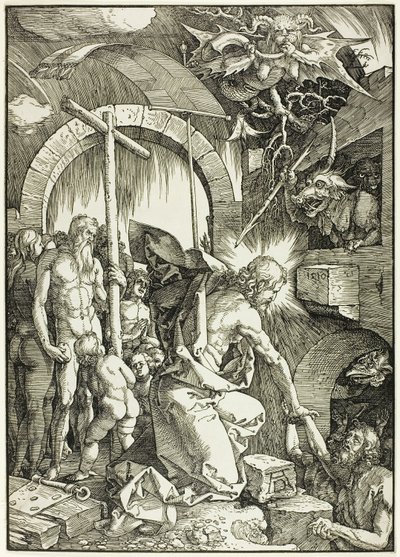 Die Höllenfahrt Christi - Christus im Limbus, Platte neun aus Die Große Passion von Albrecht Dürer