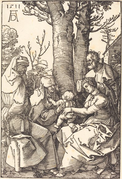 Die Heilige Familie mit Joachim und Anna unter einem Baum von Albrecht Dürer