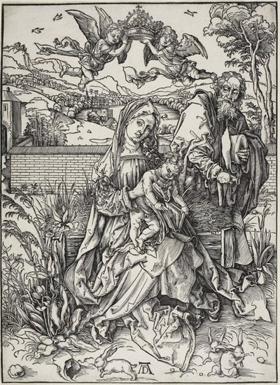 Die Heilige Familie mit drei Hasen von Albrecht Dürer