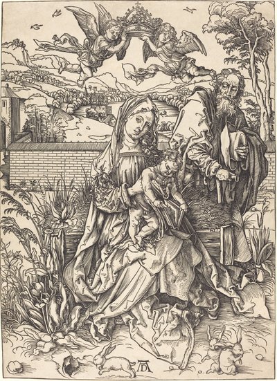Die Heilige Familie mit den drei Hasen von Albrecht Dürer