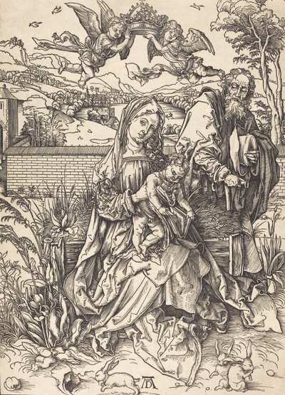 Die Heilige Familie mit den drei Hasen von Albrecht Dürer