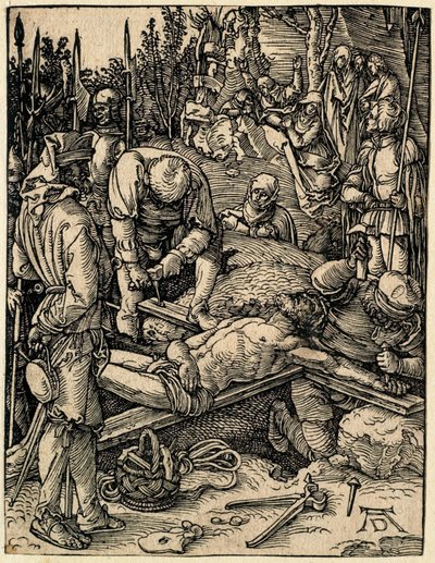 Die kleine Passion: Christus ans Kreuz genagelt von Albrecht Dürer
