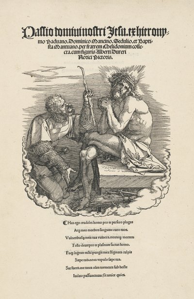 Der Mann der Schmerzen, von einem Soldaten verspottet, wahrscheinlich 1511 von Albrecht Dürer