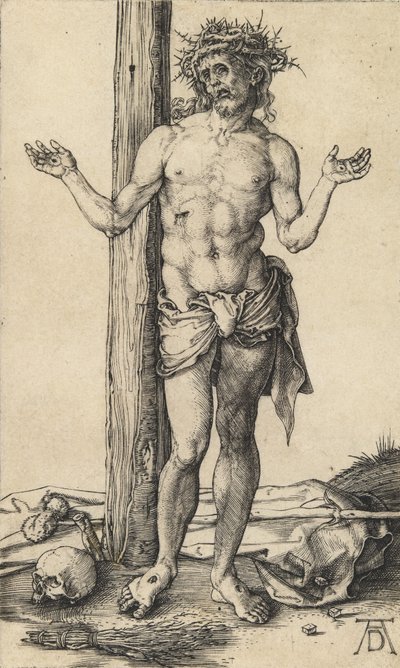 Der Schmerzensmann mit ausgestreckten Armen, ca. 1500 von Albrecht Dürer