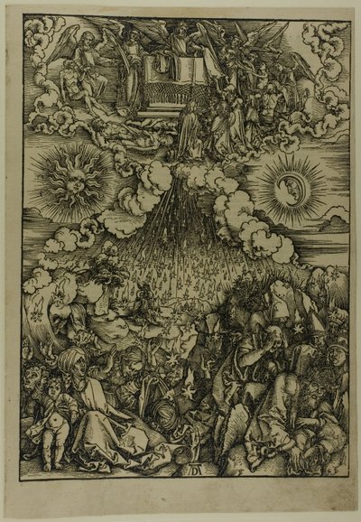 Die Öffnung des fünften und sechsten Siegels, aus der Apokalypse von Albrecht Dürer