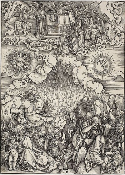 Die Öffnung des fünften und sechsten Siegels, aus der Apokalypse von Albrecht Dürer