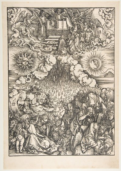 Die Öffnung des fünften und sechsten Siegels, aus der Apokalypse von Albrecht Dürer