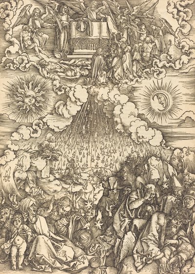 Die Öffnung des fünften und sechsten Siegels, wahrscheinlich ca. 1496-1498 von Albrecht Dürer