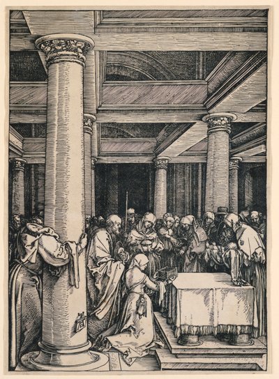Die Darstellung im Tempel. aus der Serie Das Leben der Jungfrau von Albrecht Dürer