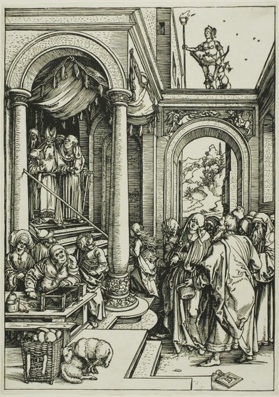 Die Darstellung der Jungfrau im Tempel, aus dem Leben der Jungfrau von Albrecht Dürer