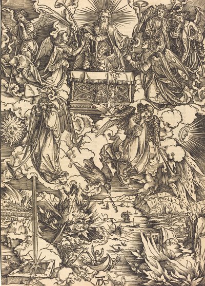 Die sieben Engel mit den Trompeten von Albrecht Dürer