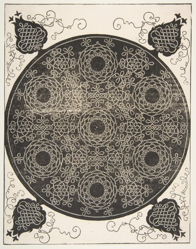 Der sechste Knoten. Verschlungener Rundel mit sieben Kränzen von Albrecht Dürer