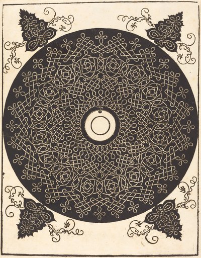 Der dritte Knoten (mit einem schwarzen Kreis auf einem weißen Medaillon) von Albrecht Dürer