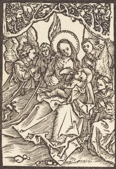 Die Jungfrau, die das Christkind stillt, mit vier Engeln, ca. 1500 von Albrecht Dürer
