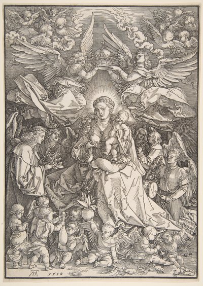 Die Jungfrau umgeben von vielen Engeln von Albrecht Dürer