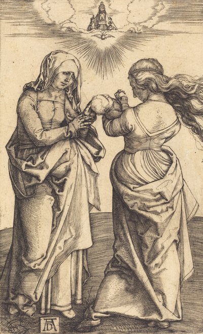 Die Jungfrau und das Kind mit der heiligen Anna, ca. 1500 von Albrecht Dürer