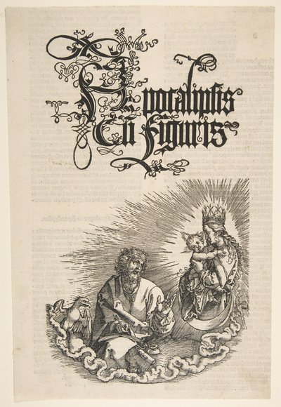 Die Jungfrau und der heilige Johannes, aus der Apokalypse von Albrecht Dürer