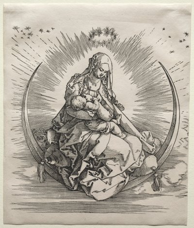 Die Jungfrau auf einer Mondsichel von Albrecht Dürer