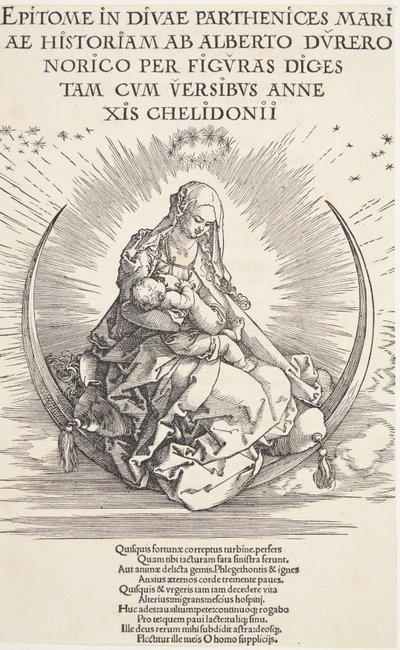 Die Jungfrau auf der Mondsichel von Albrecht Dürer