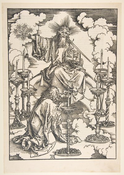 Die Vision der sieben Leuchter, aus Die Apokalypse von Albrecht Dürer