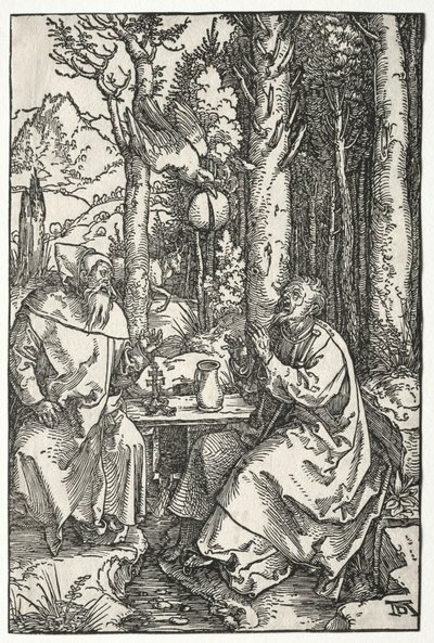 Der Besuch des heiligen Antonius bei Paulus dem Einsiedler von Albrecht Dürer