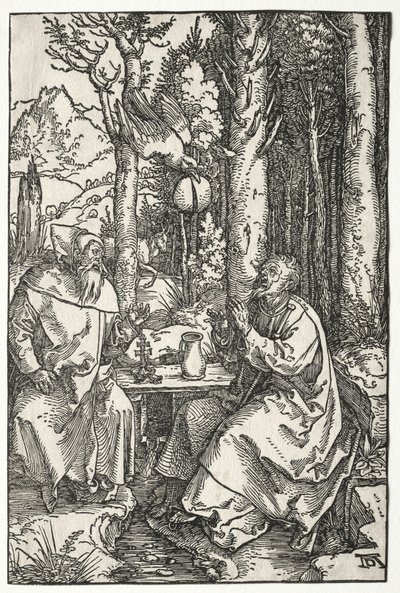 Der Besuch des Heiligen Antonius bei Paulus dem Einsiedler, ca. 1504 von Albrecht Dürer