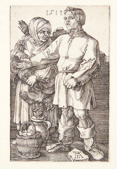 Der Bauer und seine Frau auf dem Markt von Albrecht Dürer