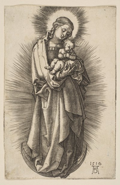 Jungfrau und Kind auf der Mondsichel mit Diadem von Albrecht Dürer