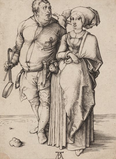 Ein Koch und seine Frau, ca. 1496 (Gravur) von Albrecht Dürer