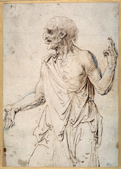 Ein alter Mann gestikuliert von Albrecht Dürer
