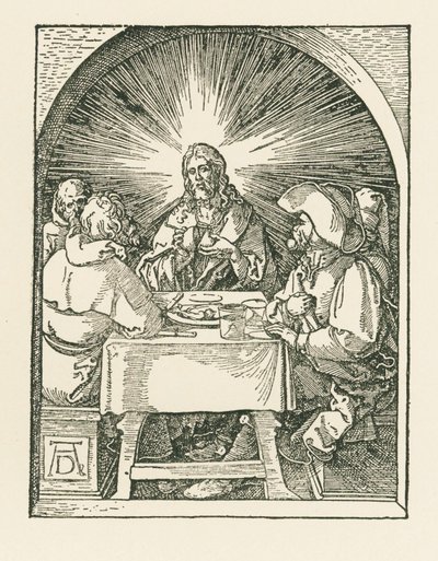 Christus und die Jünger in Emmaus, um 1510 von Albrecht Dürer or Duerer