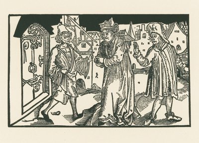 Davus, Simo und Chremes, um 1492-93 von Albrecht Dürer or Duerer