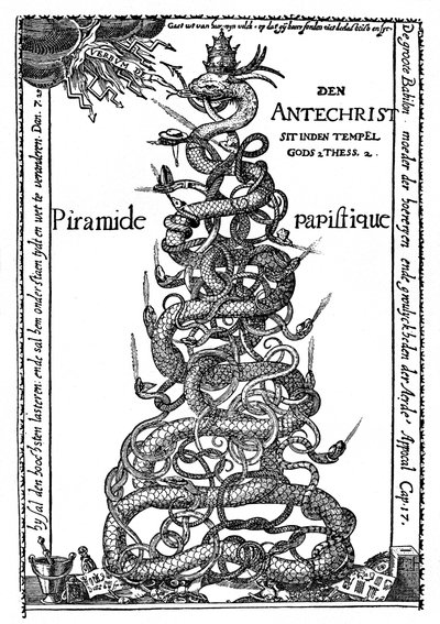 Niederländische satirische Gravur mit dem Titel 