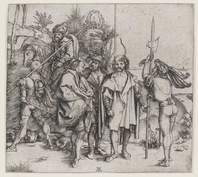 Fünf Soldaten und ein Türke zu Pferd, 1495-96 von Albrecht Dürer