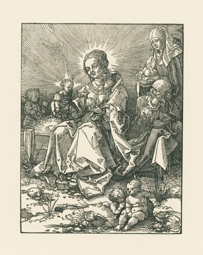 Madonna auf einer grünen Wiese mit St. Joseph und St. Anna von Albrecht Dürer or Duerer