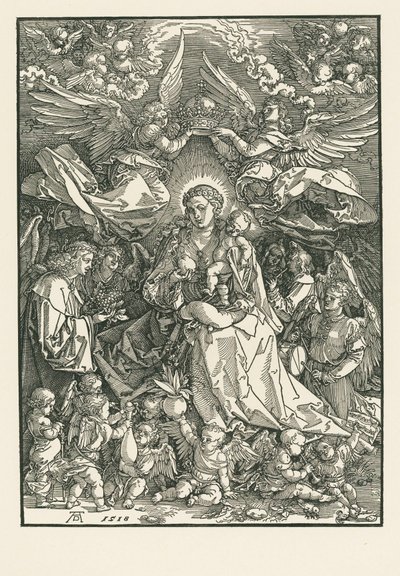 Maria, von zwei Engeln gekrönt von Albrecht Dürer or Duerer