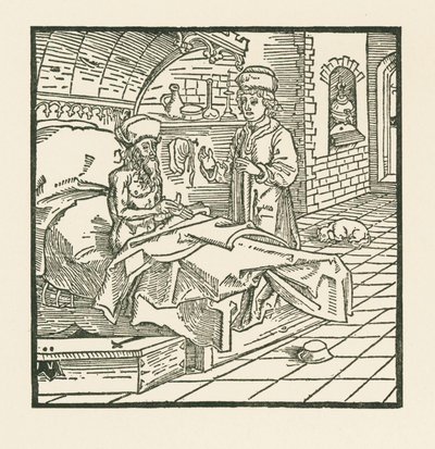 Meister Cato auf seinem Sterbebett gibt seinem Sohn gute Anweisungen von Albrecht Dürer or Duerer